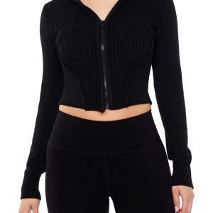 Hooded Zip-Up Sweater