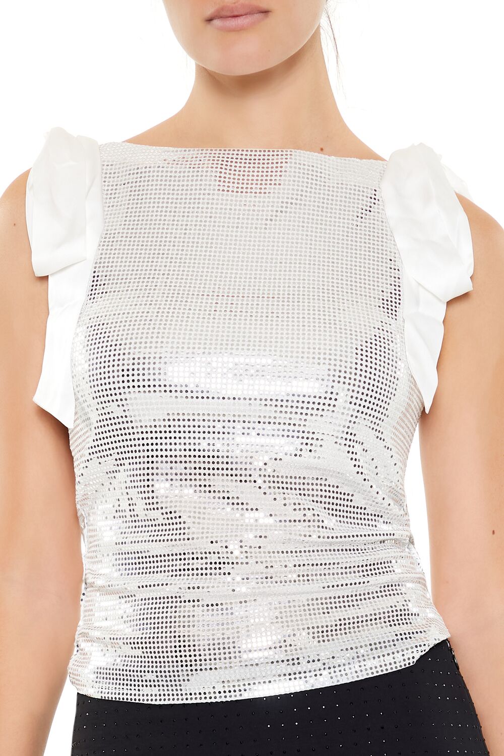 Sequin Bow Crop Top - Image 8