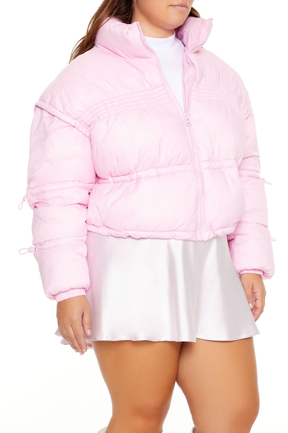 Plus Size Cropped Puffer Jacket - Image 4