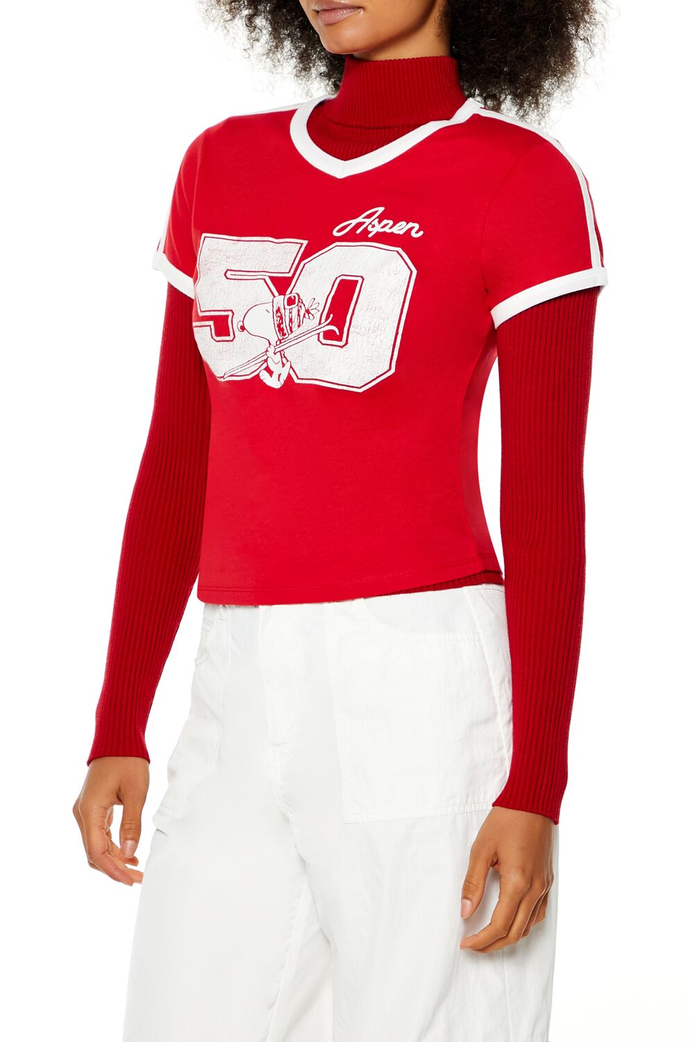 Snoopy Aspen Ringer Tee - Image 4