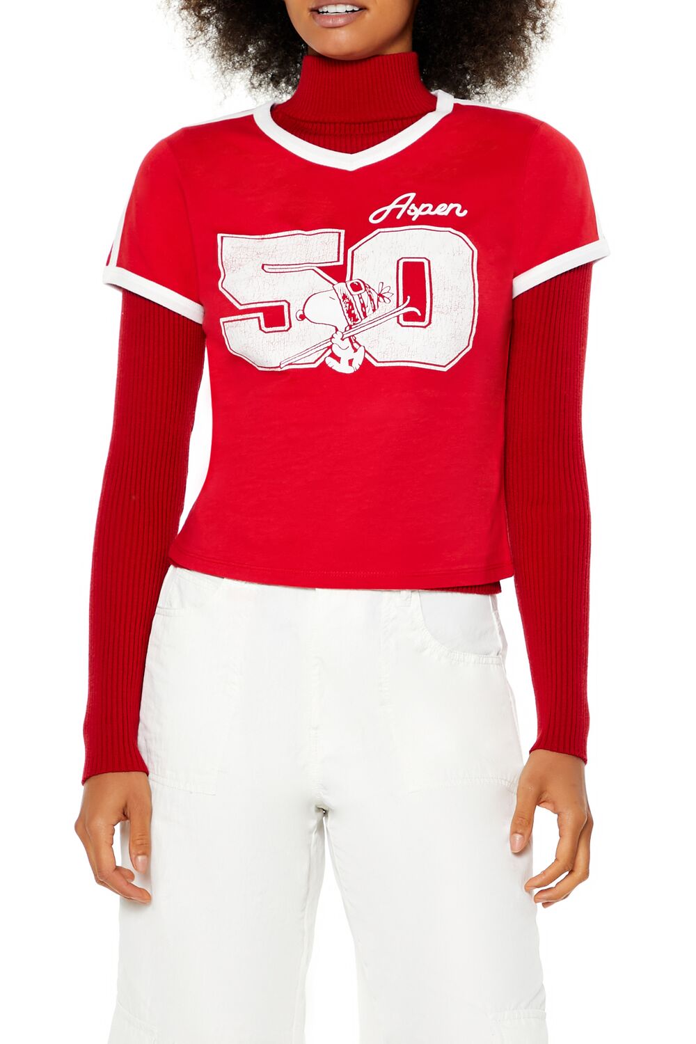 Snoopy Aspen Ringer Tee - Image 6