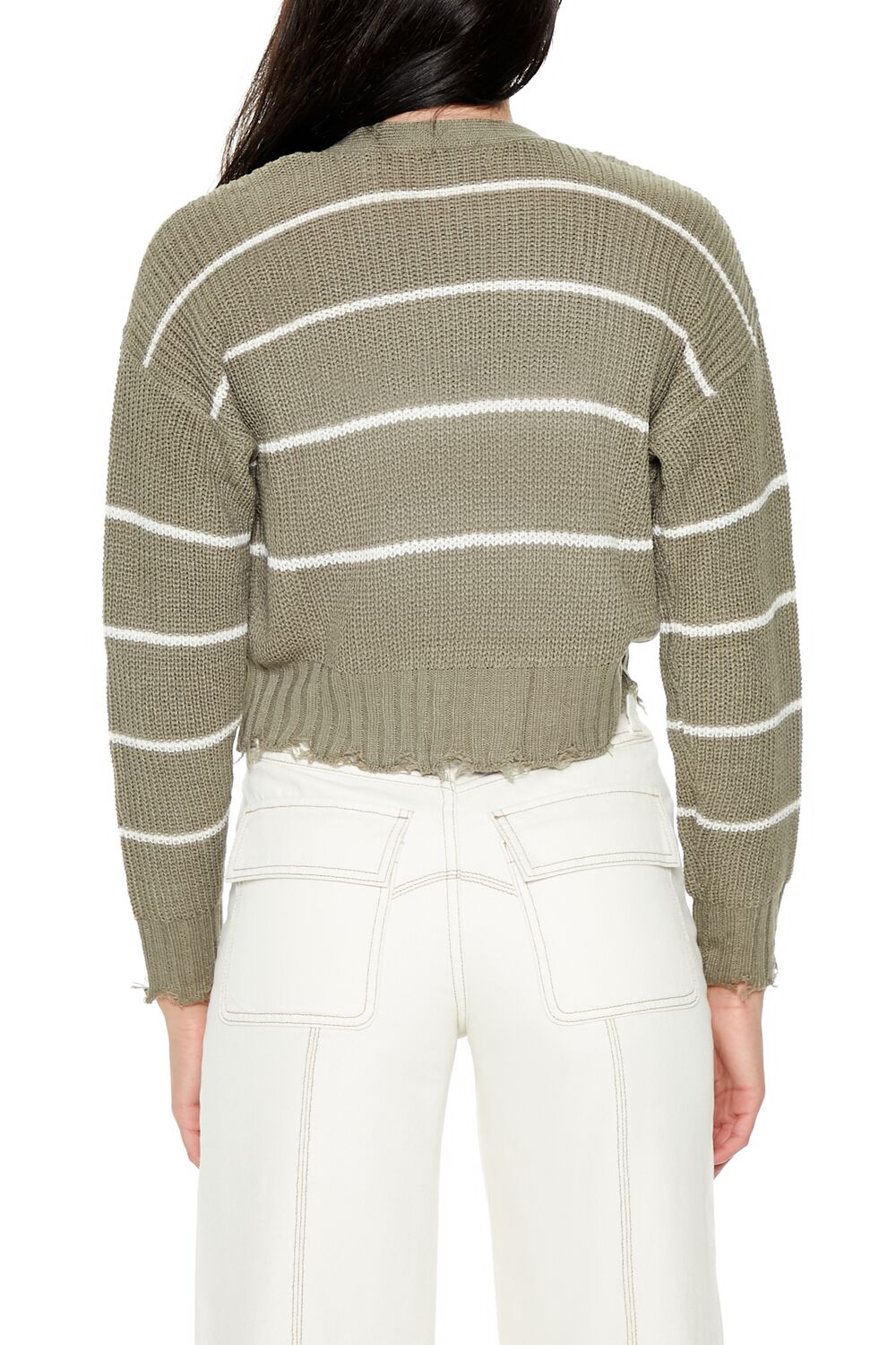 Pinstriped Cardigan Sweater - Image 5