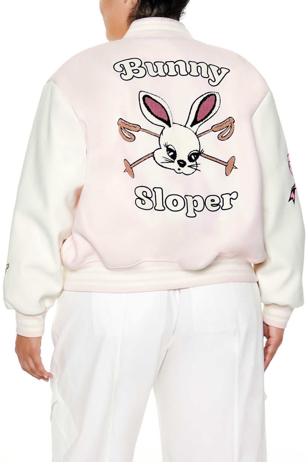 Plus Size Bunny Bomber Jacket - Image 5