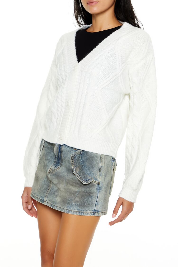 Cable Knit Cardigan Sweater - Image 4