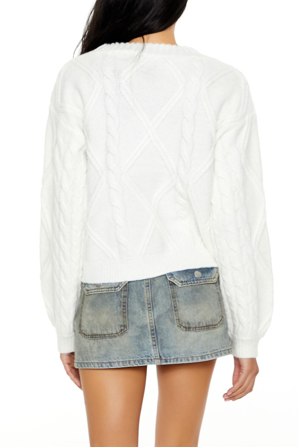 Cable Knit Cardigan Sweater - Image 5