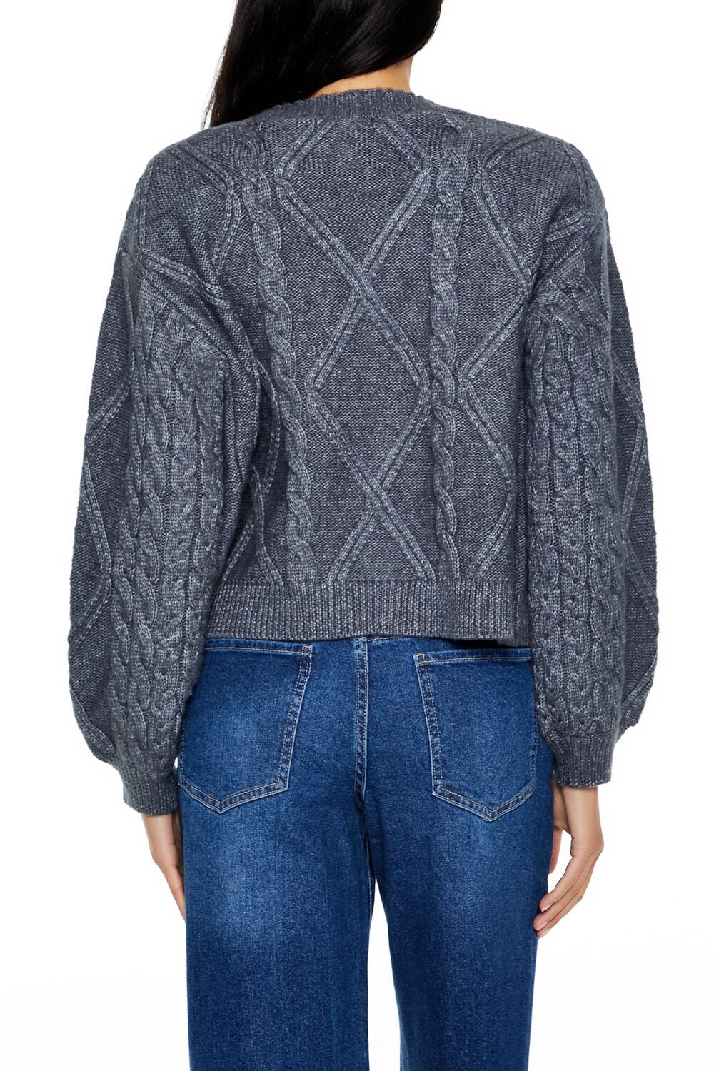 Cable Knit Cardigan Sweater - Image 10