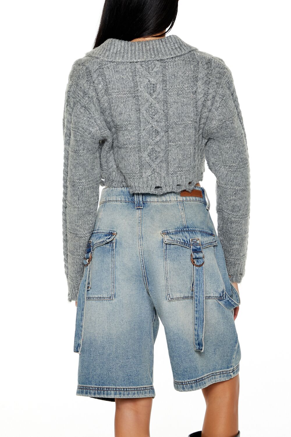 Cable Knit Sharkbite Half-Zip Sweater - Image 5