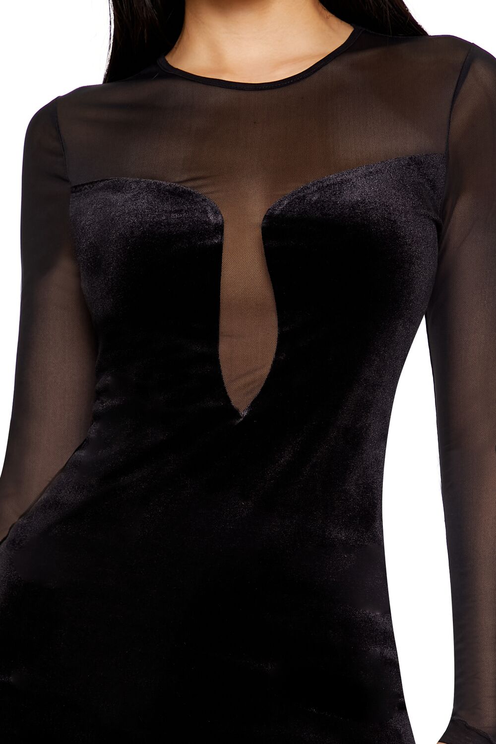 Velvet Illusion Mini Dress - Image 5