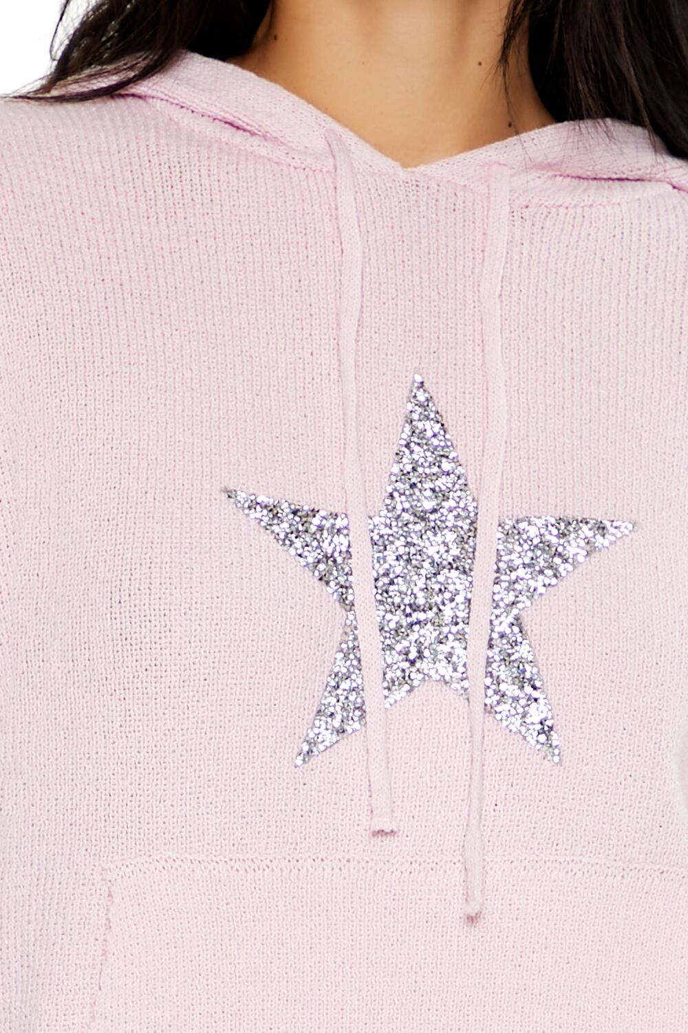 Hooded Glitter Star Sweater - Image 3