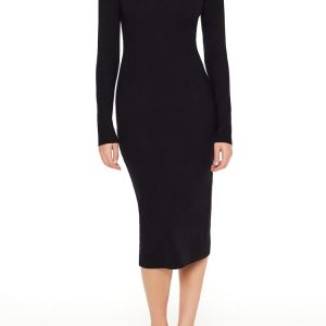 Turtleneck Midi Sweater Dress