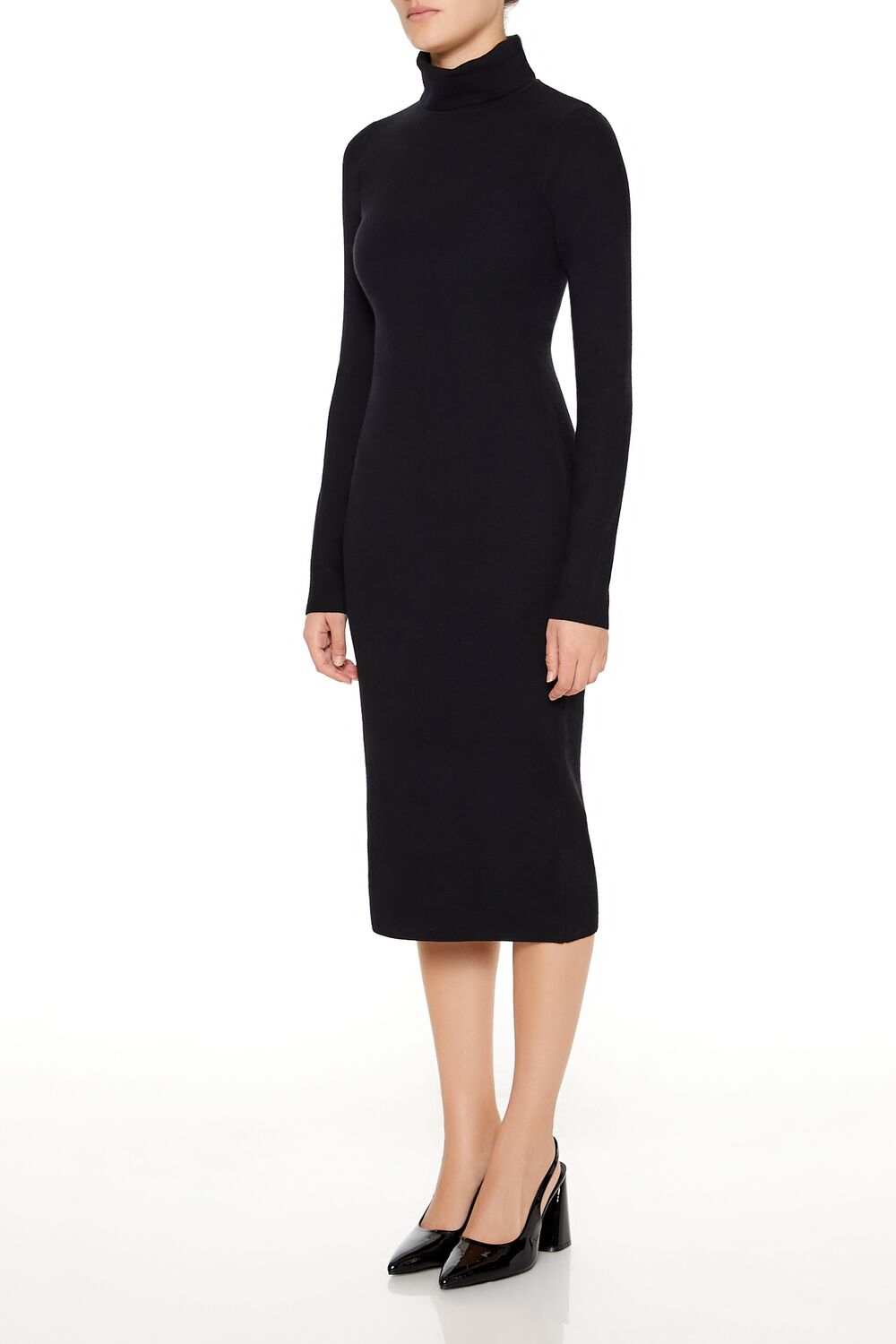 Turtleneck Midi Sweater Dress - Image 3