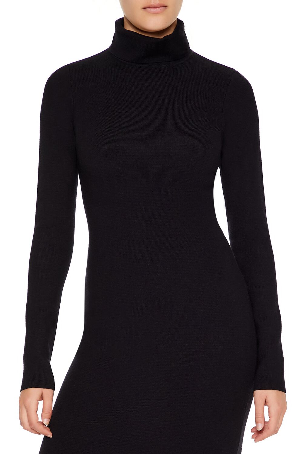 Turtleneck Midi Sweater Dress - Image 5