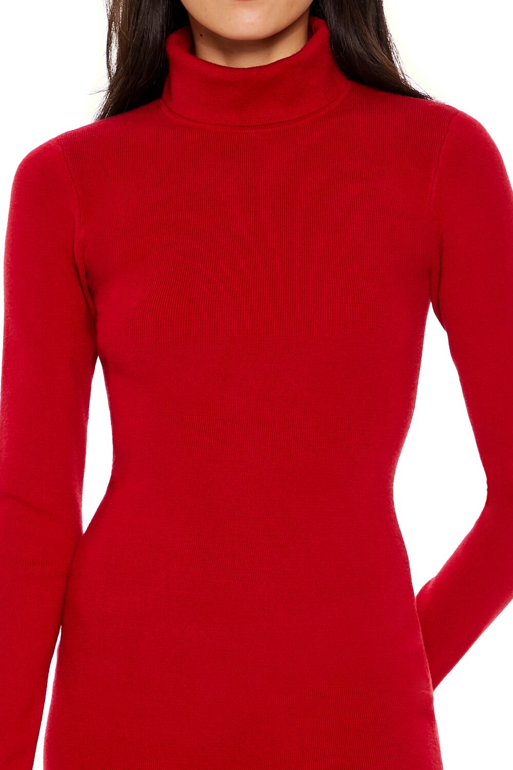 Turtleneck Midi Sweater Dress - Image 10