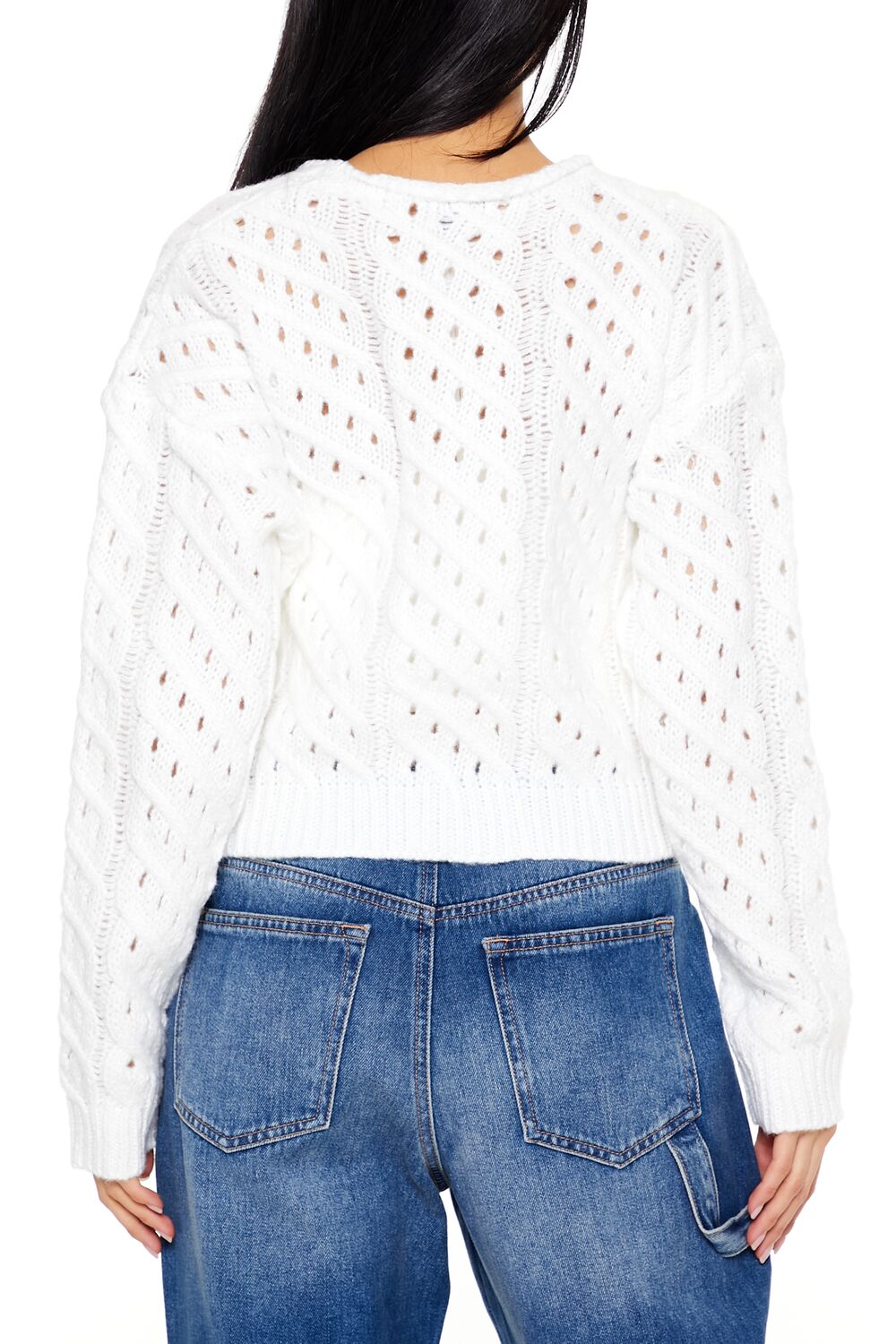 Open Cable Knit Sweater - Image 5