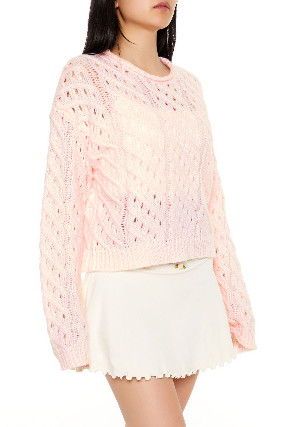 Open Cable Knit Sweater - Image 9