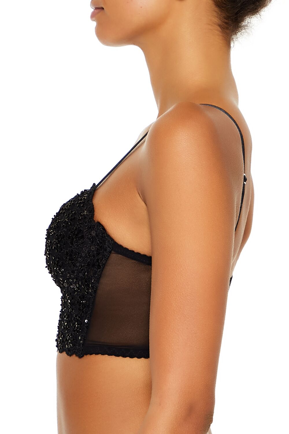 Sequin Lingerie Cropped Cami - Image 4