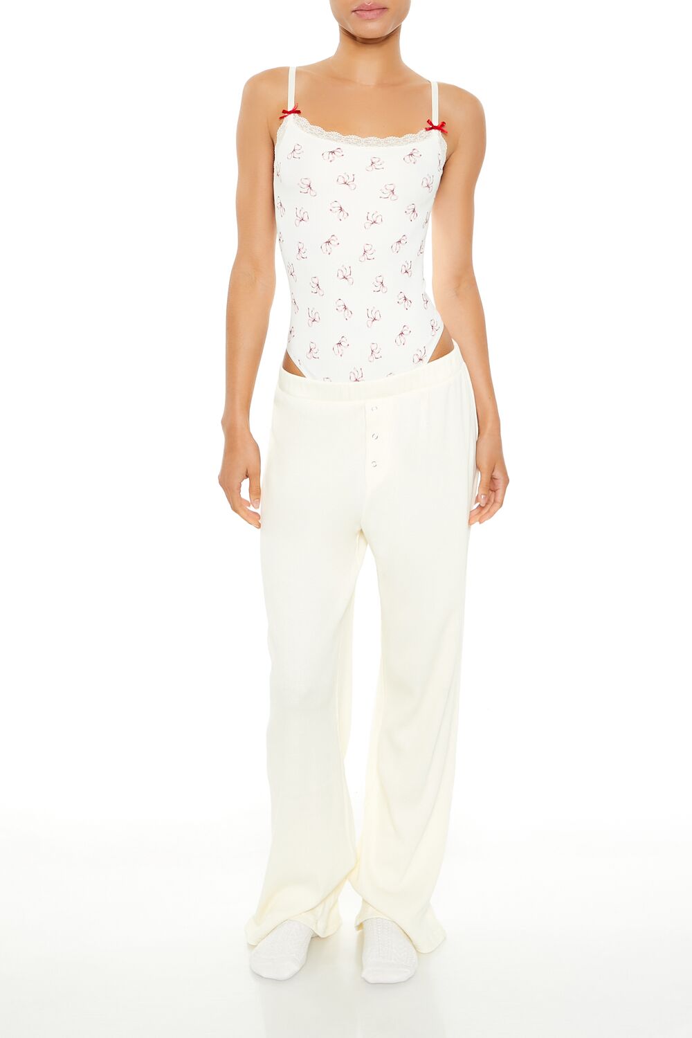 Seamless Bow Lingerie Bodysuit