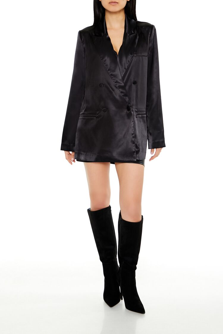 Satin Double-Breasted Blazer - Image 2