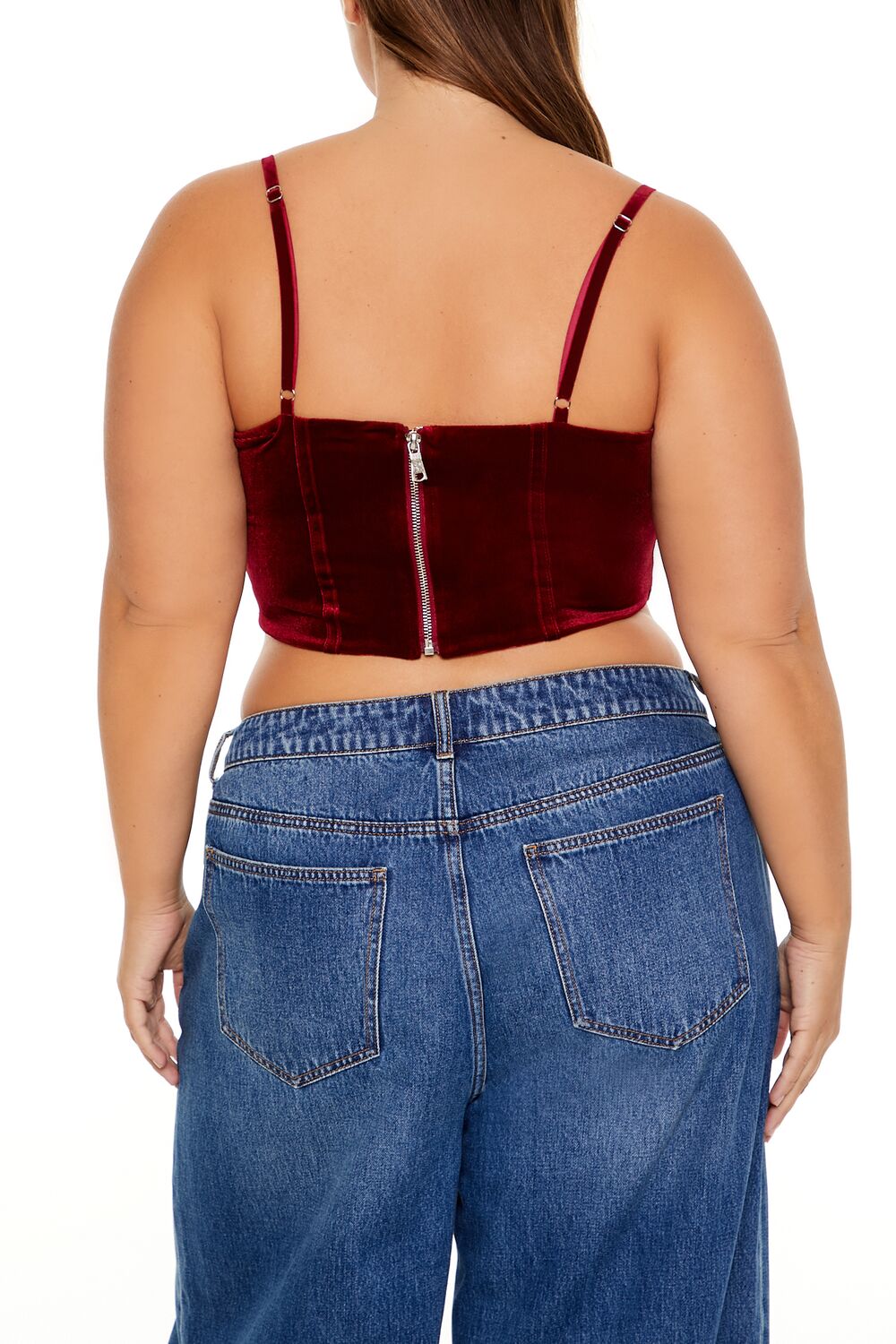 Plus Size Velvet Cropped Cami - Image 5