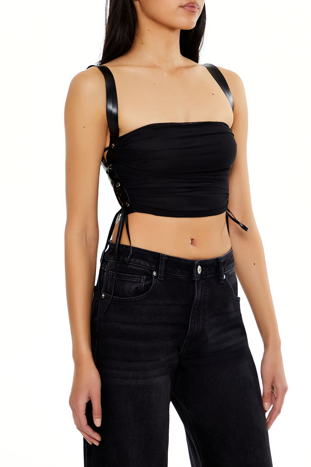 Lace-Up Crop Top - Image 4