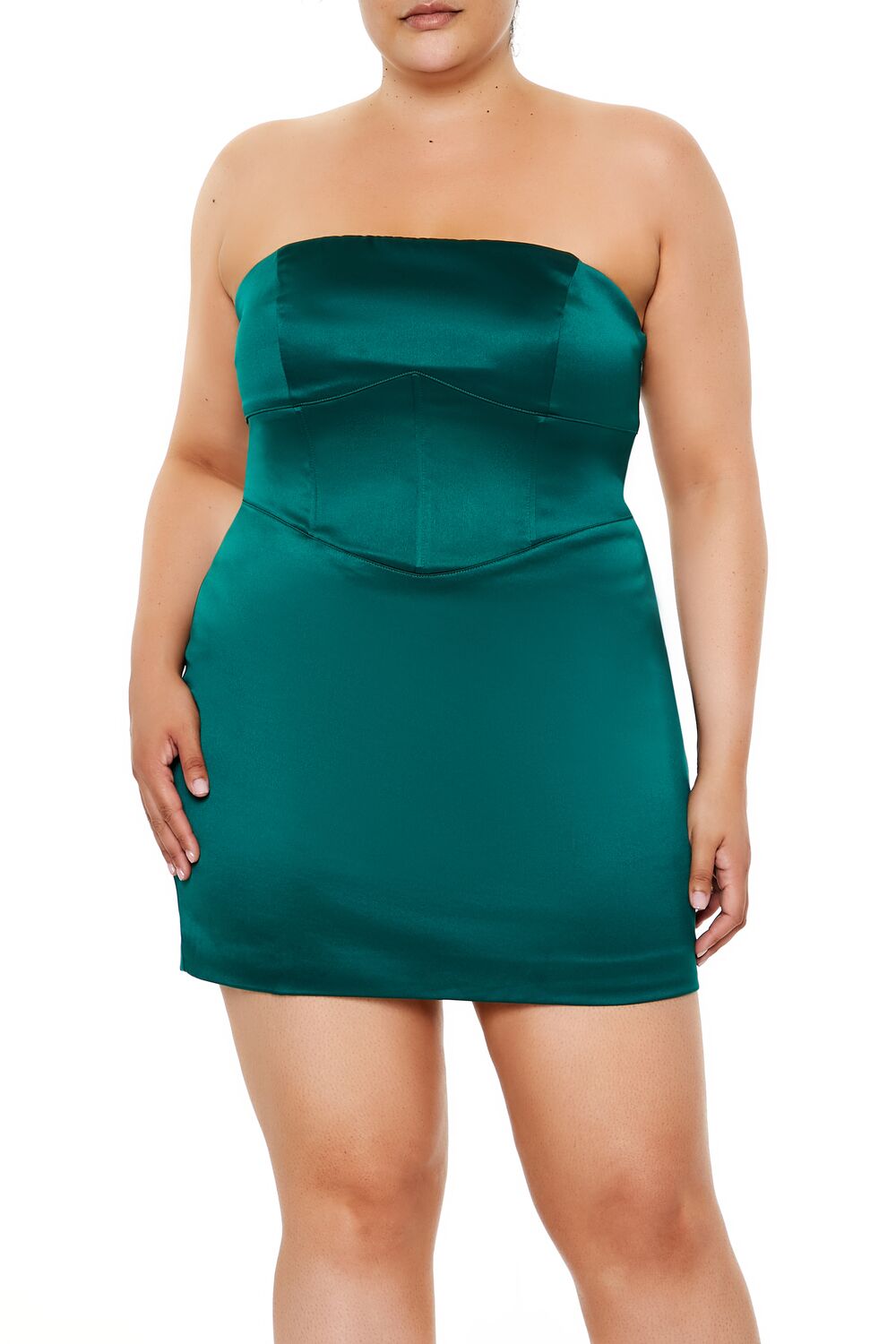 Plus Size Corset Tube Mini Dress - Image 2