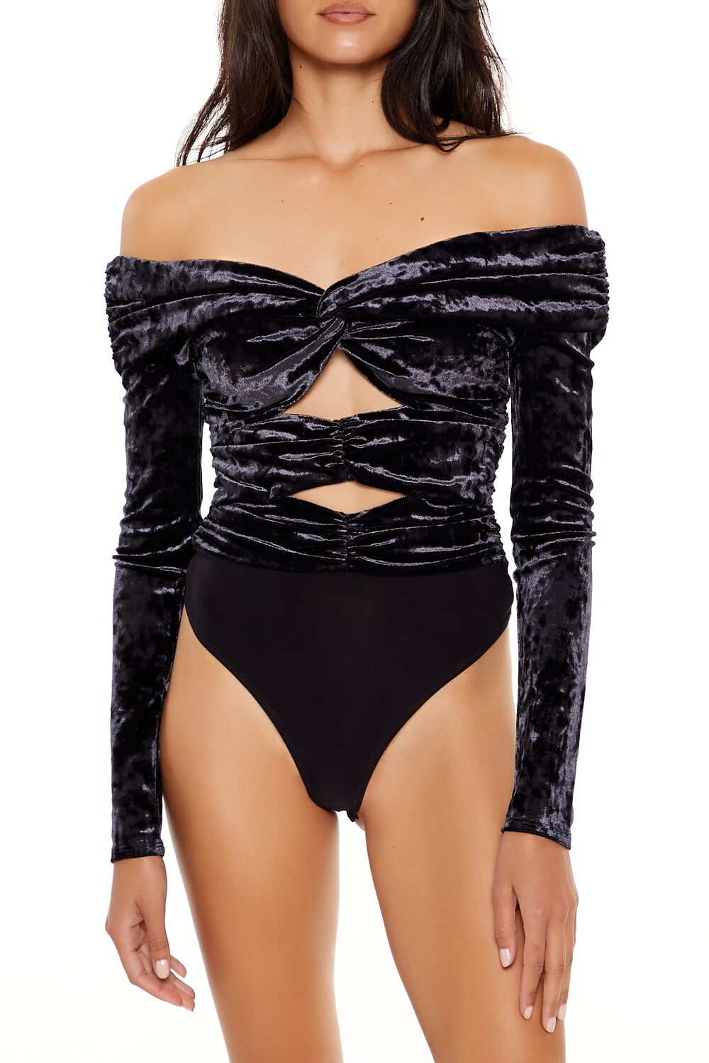 Velvet Off-the-Shoulder Bodysuit - Image 2