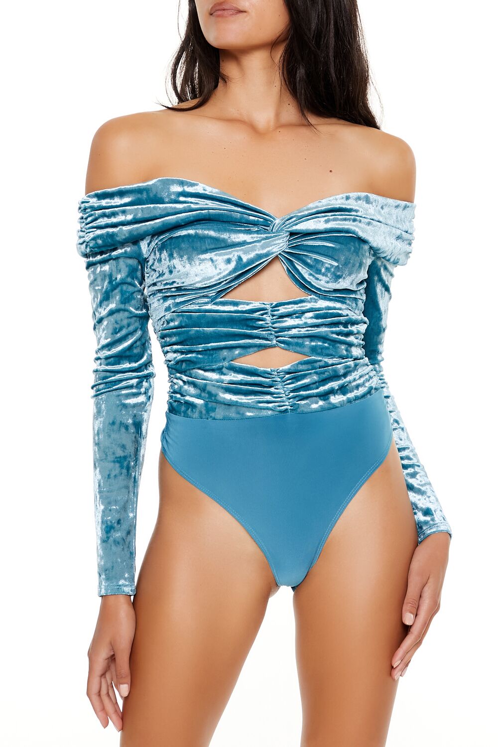 Velvet Off-the-Shoulder Bodysuit - Image 7