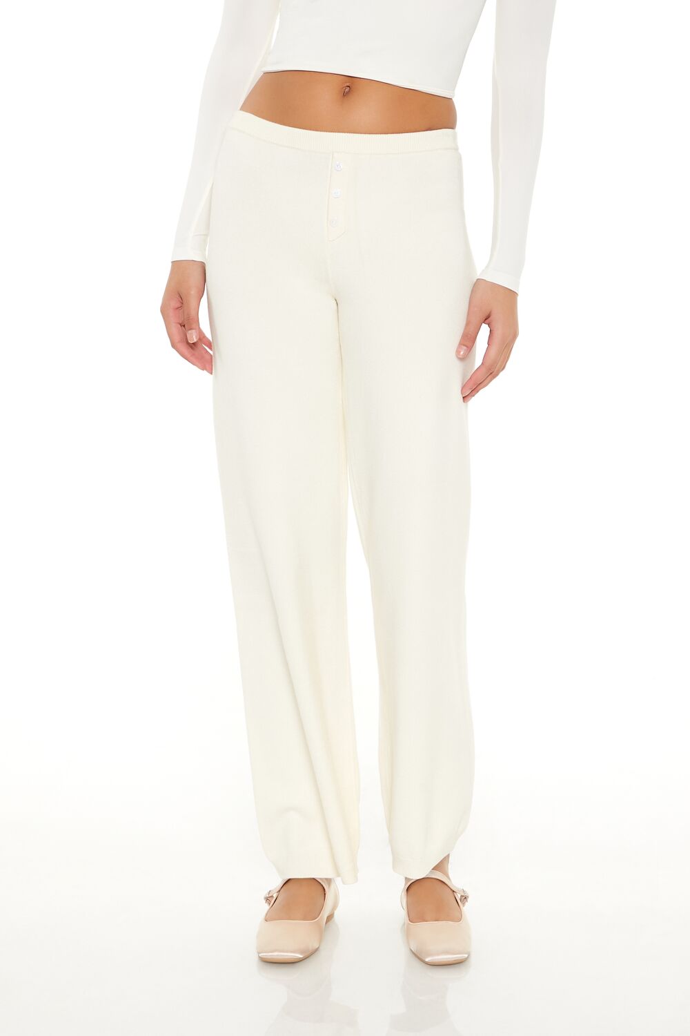 Sweater-Knit Straight-Leg Pants - Image 2