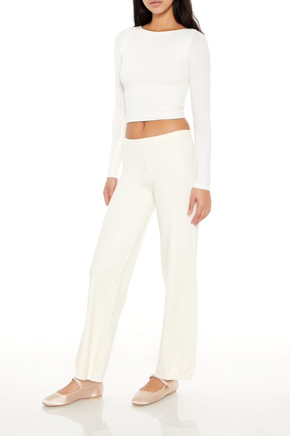 Sweater-Knit Straight-Leg Pants - Image 3