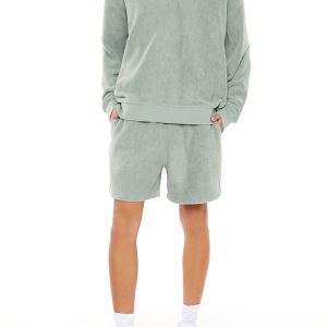 Allover Warm & Fuzzy Drawstring Shorts