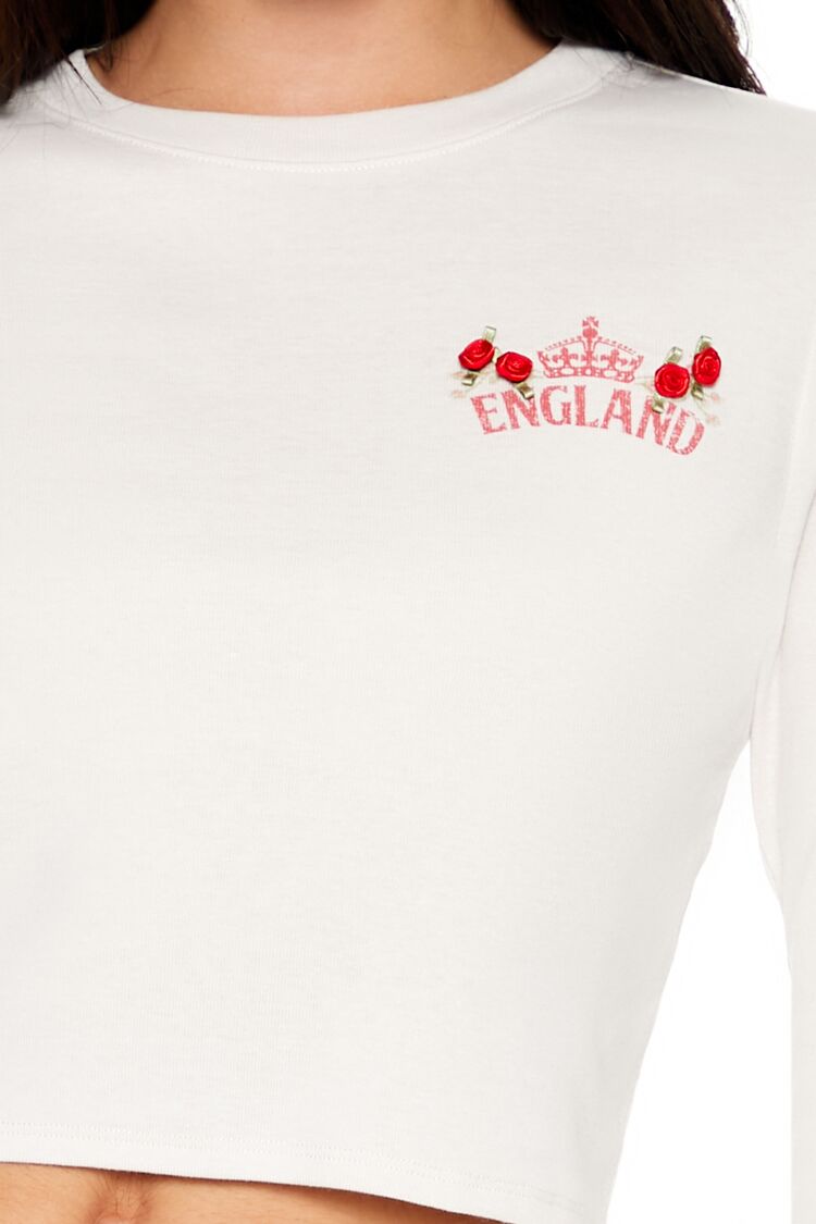 England Rosette Cropped Tee - Image 3