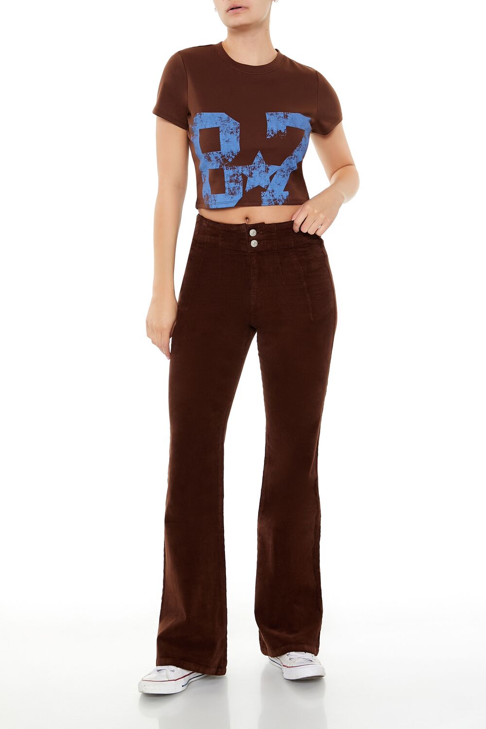 Ribbed Knit 87 Graphic Baby Tee - Image 2