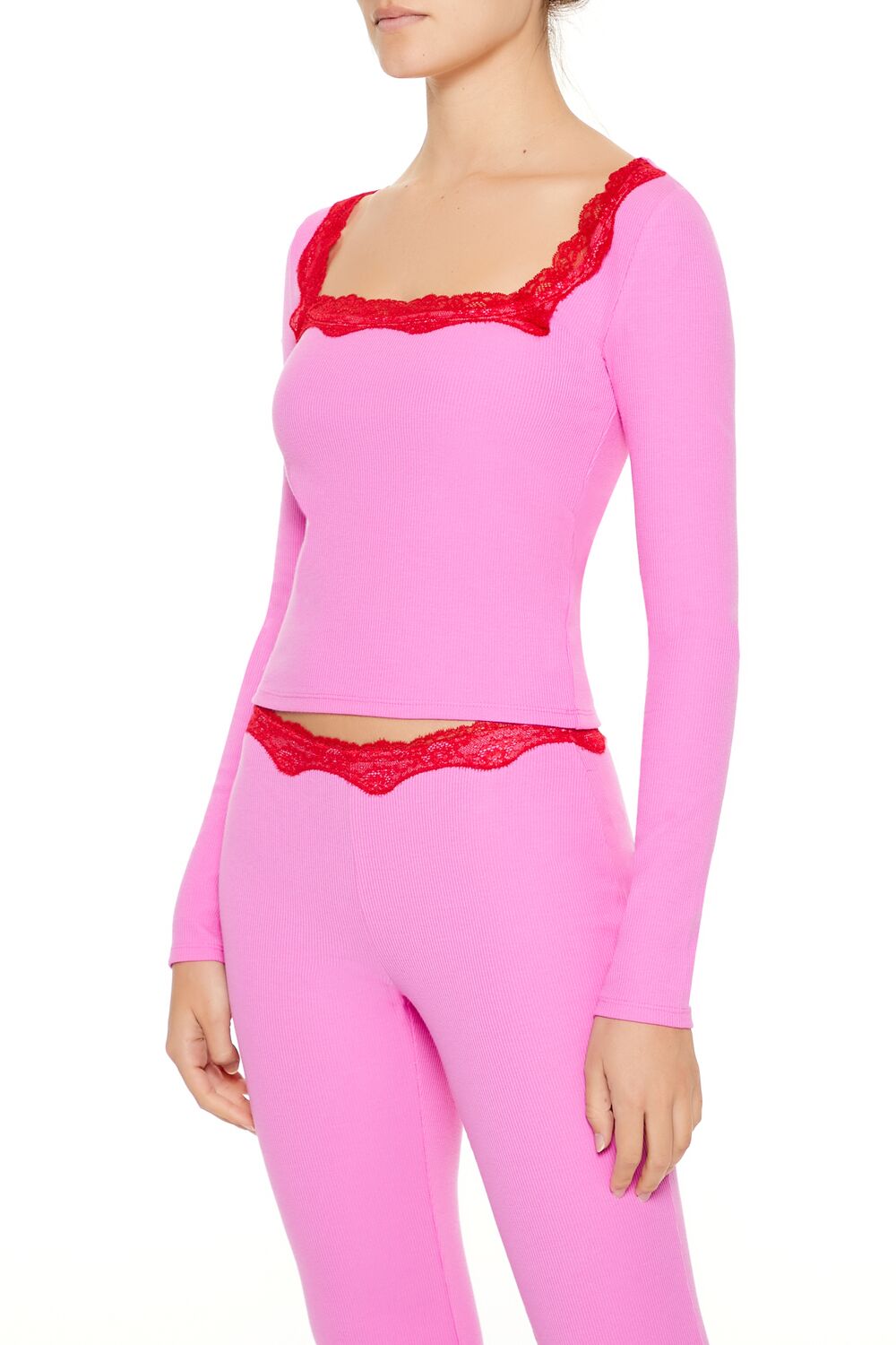 Lace-Trim Crop Top - Image 4