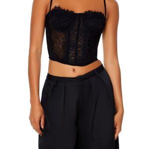 Lace Cropped Bustier Cami