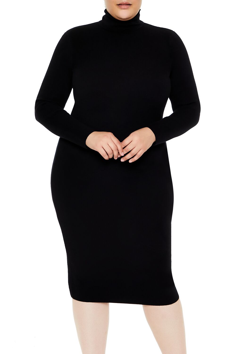 Plus Size Faux Gem Midi Sweater Dress - Image 7