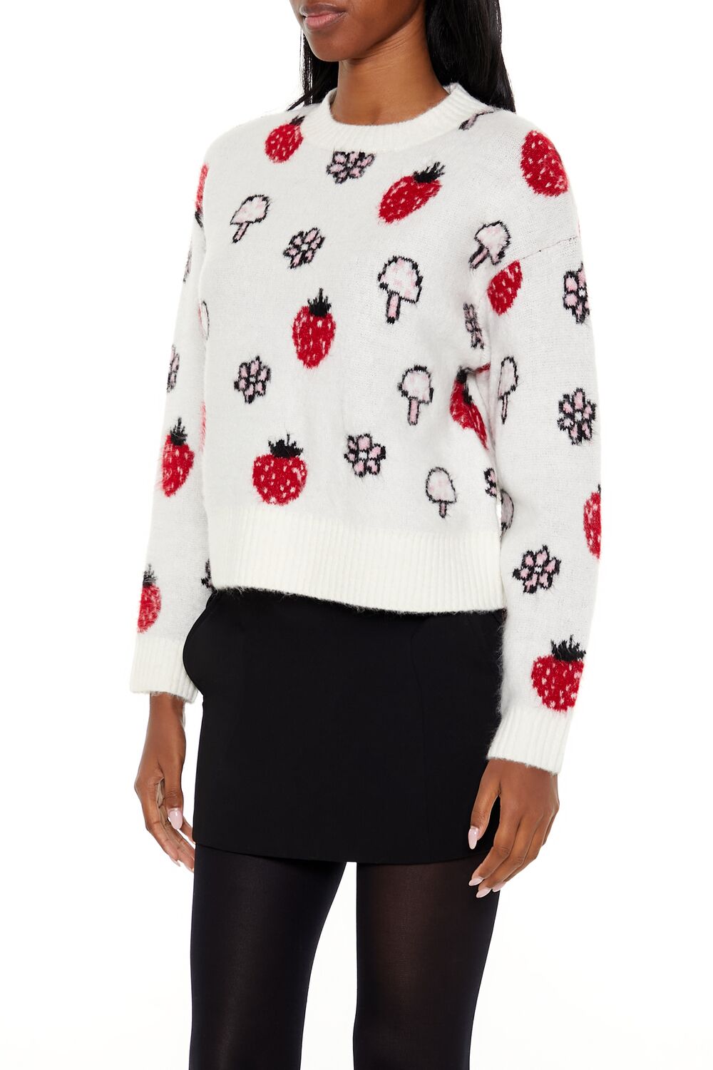 Strawberry & Mushroom Print Sweater - Image 4