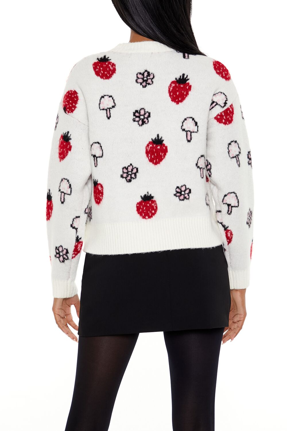 Strawberry & Mushroom Print Sweater - Image 5