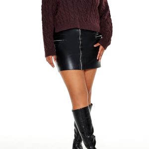Plus Size Cable Knit Sweater