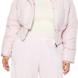 Plus Size Cropped Puffer Jacket