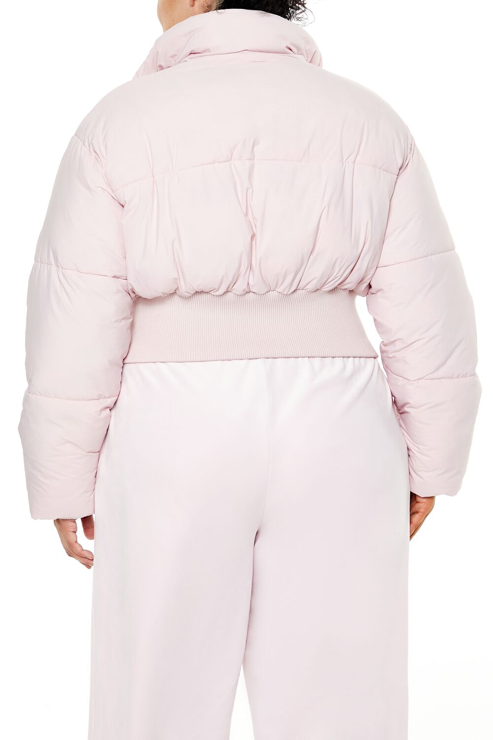 Plus Size Cropped Puffer Jacket - Image 5