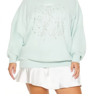 Plus Size Beaded Aquarius Pullover