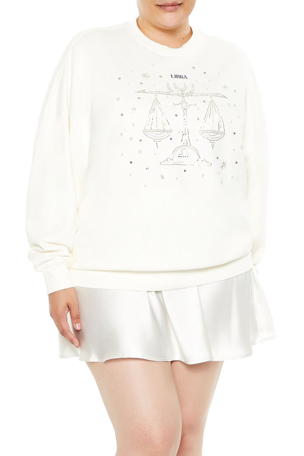Plus Size Beaded Libra Pullover