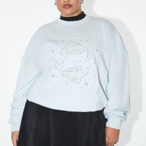 Plus Size Beaded Pisces Pullover