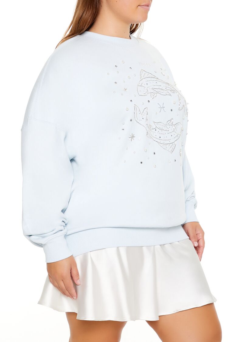 Plus Size Beaded Pisces Pullover - Image 4