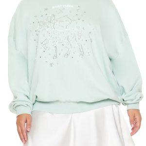 Plus Size Beaded Sagittarius Pullover