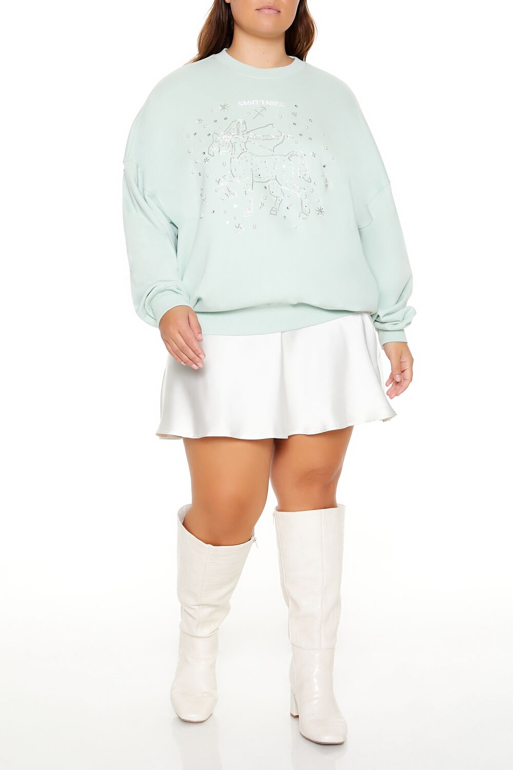 Plus Size Beaded Sagittarius Pullover - Image 2