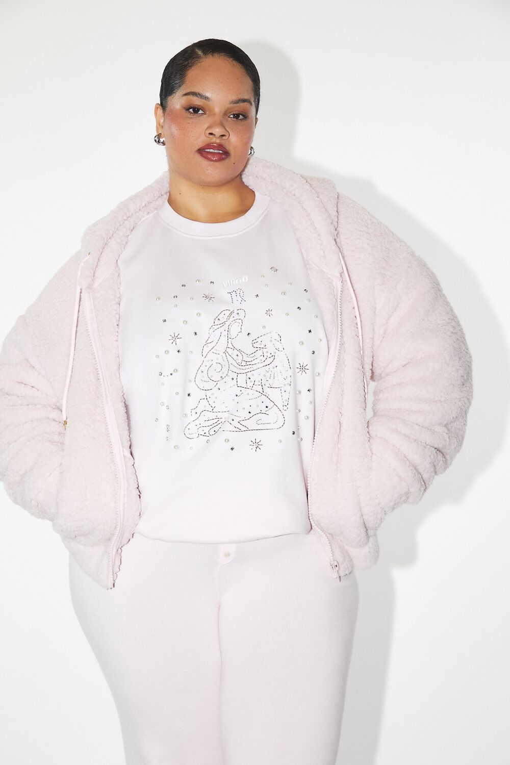 Plus Size Beaded Virgo Pullover