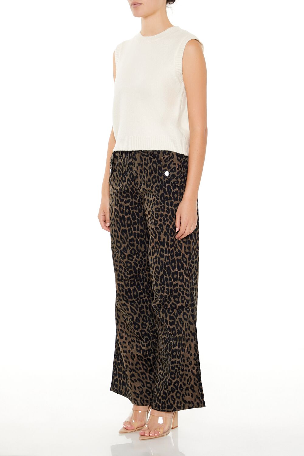 Cheetah Print Wide-Leg Pants - Image 3