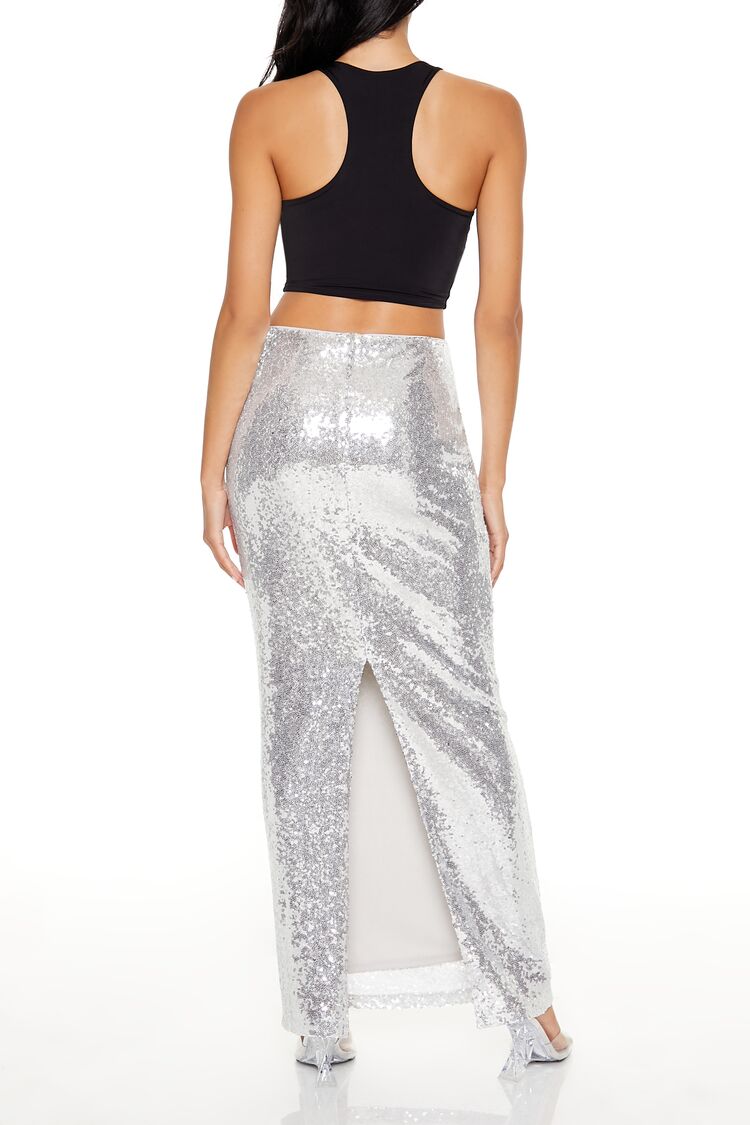 Metallic Sequin Maxi Skirt - Image 4