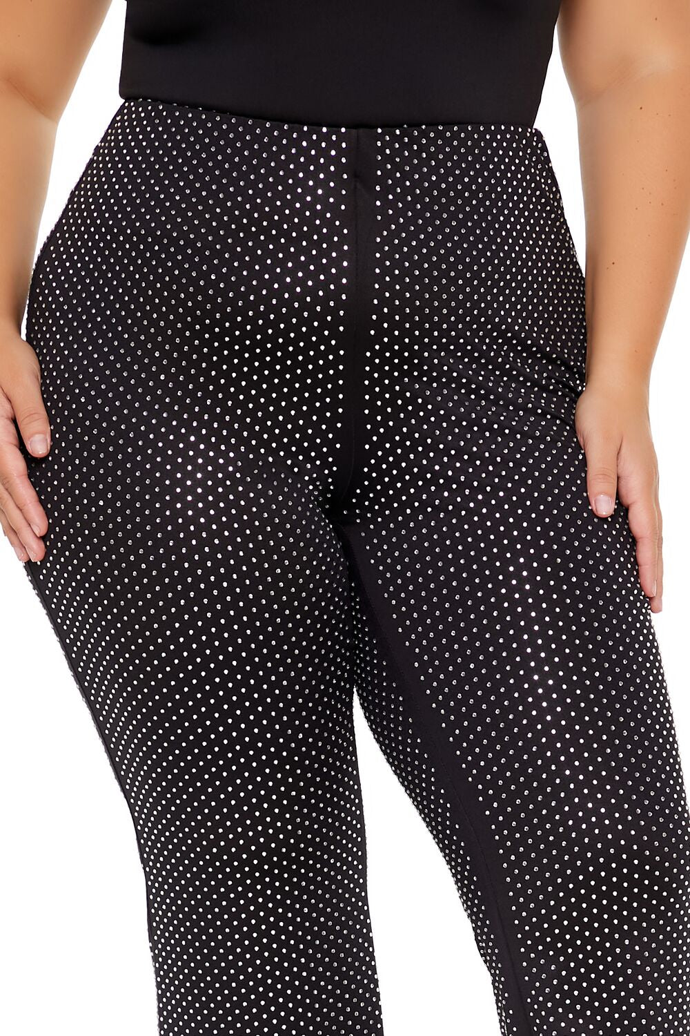 Plus Size Contour Sculpt Rhinestone Pants - Image 5